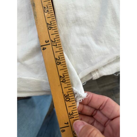 Free People Women's White Just Float On High Rise Flare Jeans Size 24R - Picture 6 of 11